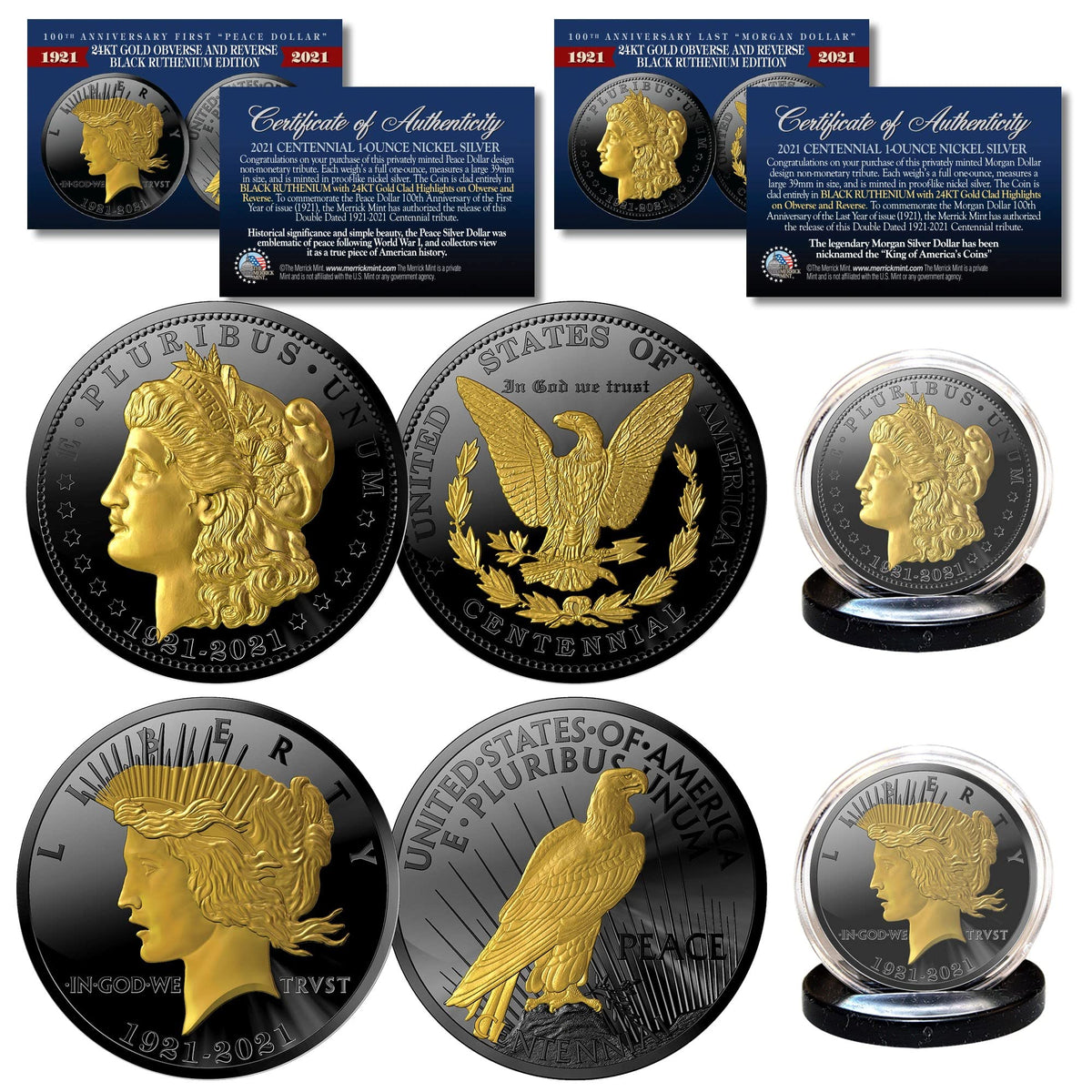 1 OZ. Black Ruthenium & Gold 2-Coin Set C788044