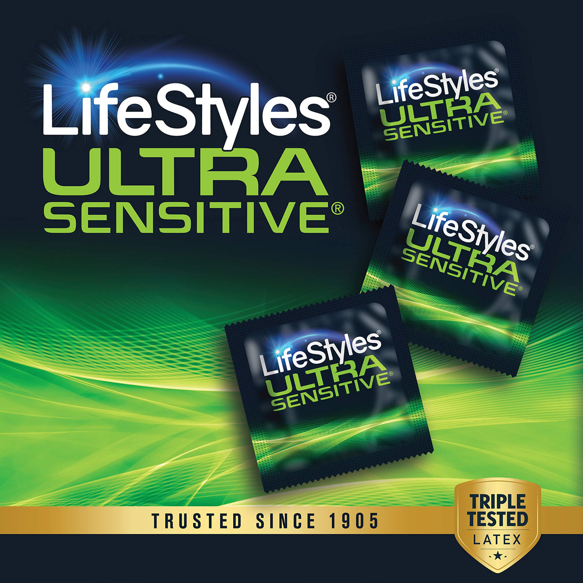 Ultra Sensitive Lubricated Latex Condoms, 12 Count S6485