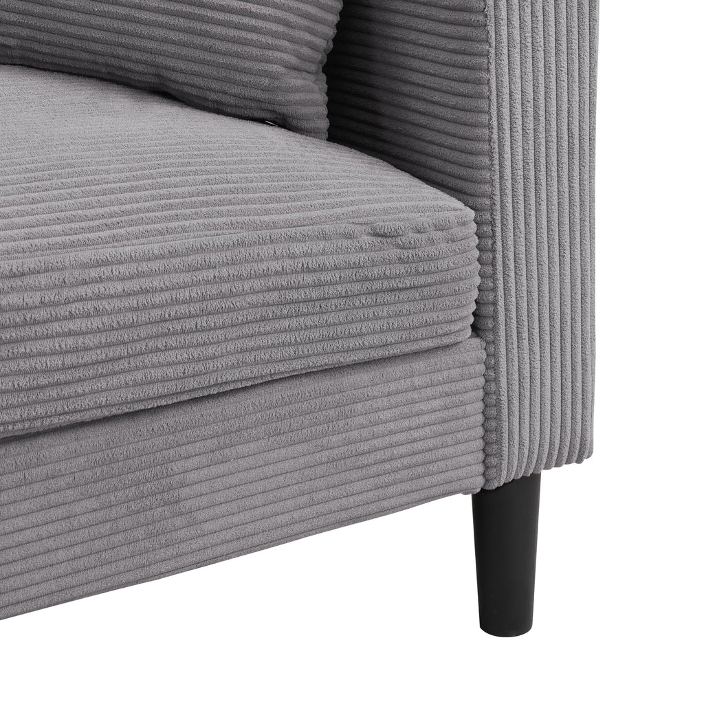 Light Gray Convertible Sleeper Loveseat Sofa N59051