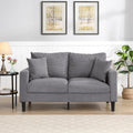 Light Gray Convertible Sleeper Loveseat Sofa N59051