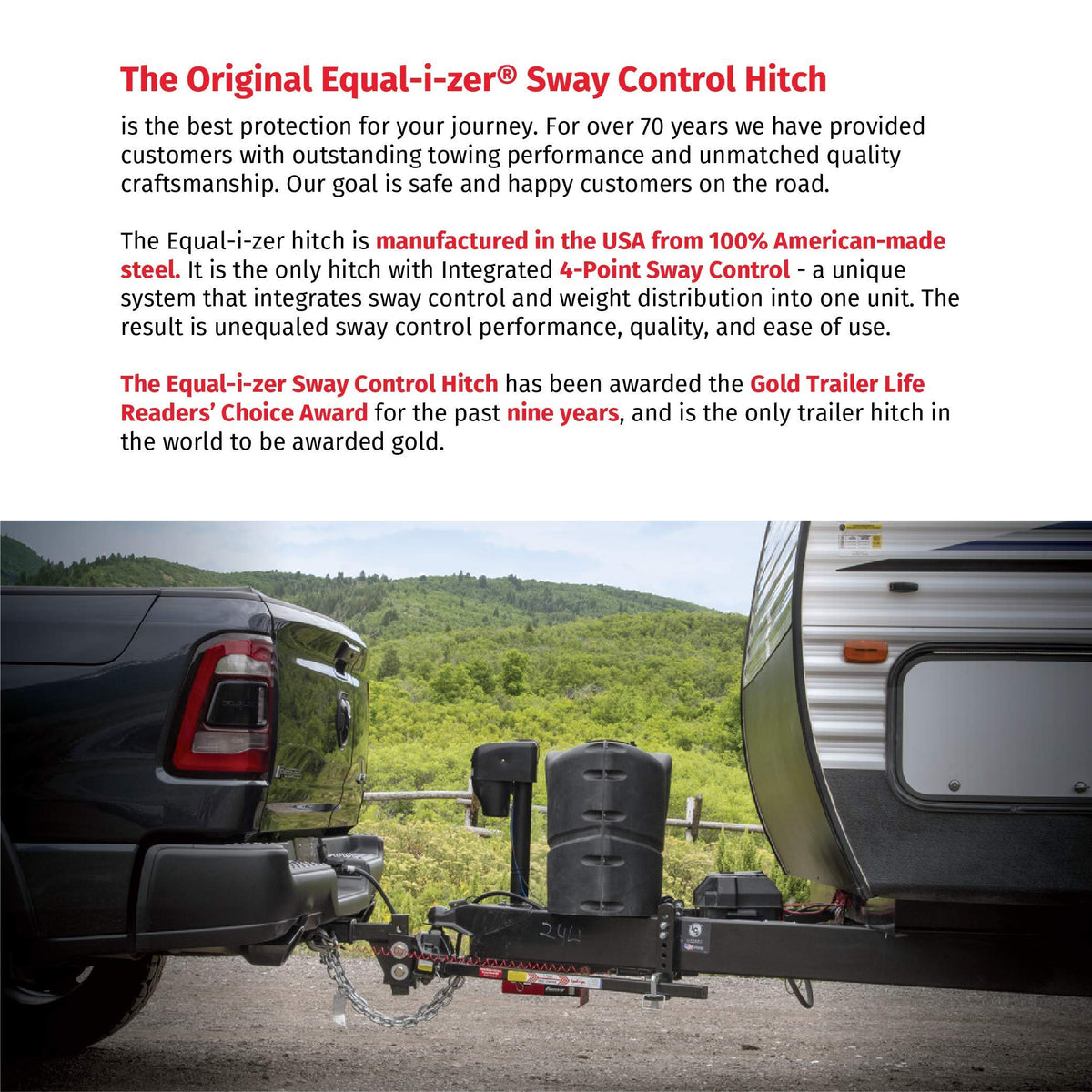 4-point Sway Control Hitch, 10,000 Lbs Trailer Weight Rating G80907