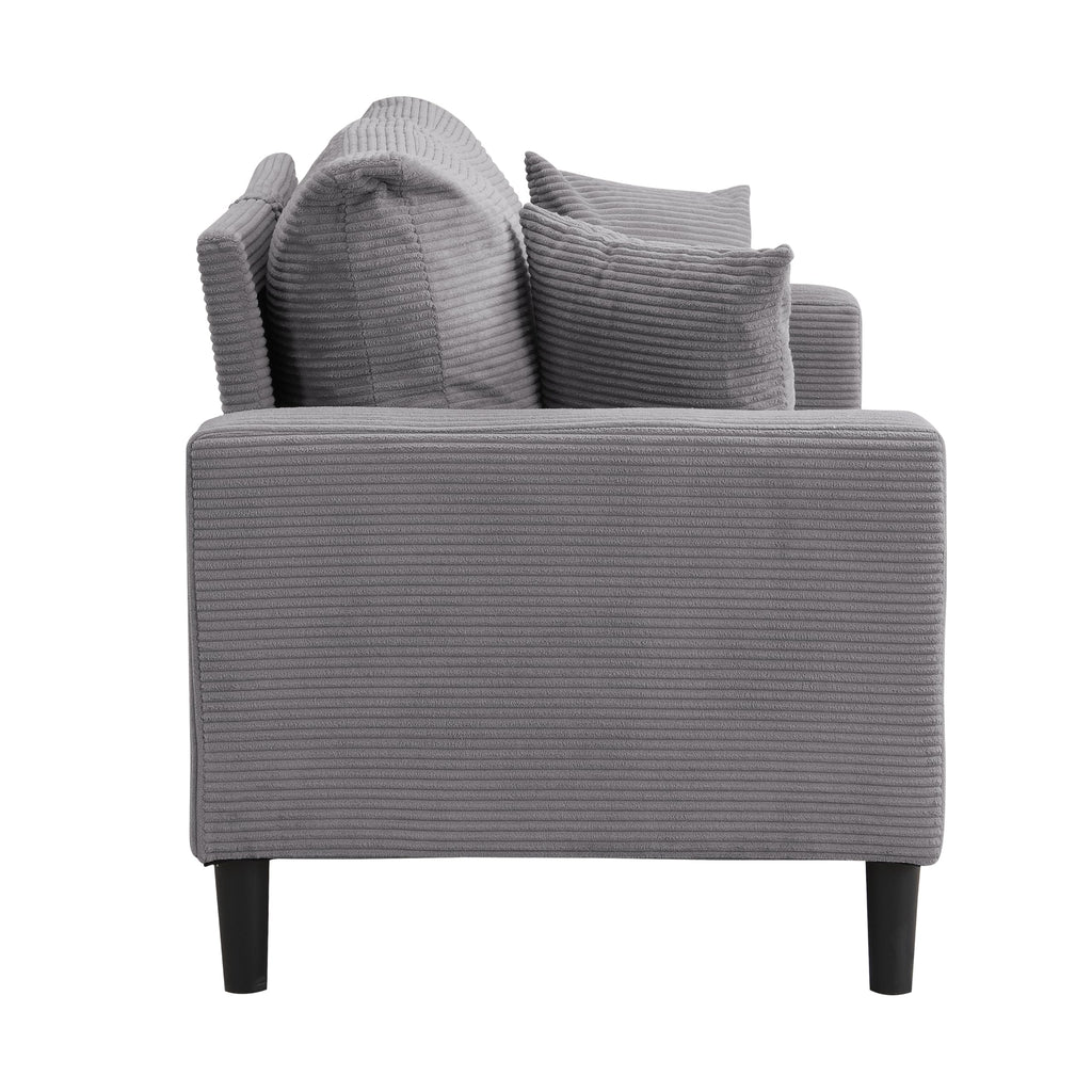 Light Gray Convertible Sleeper Loveseat Sofa N59051