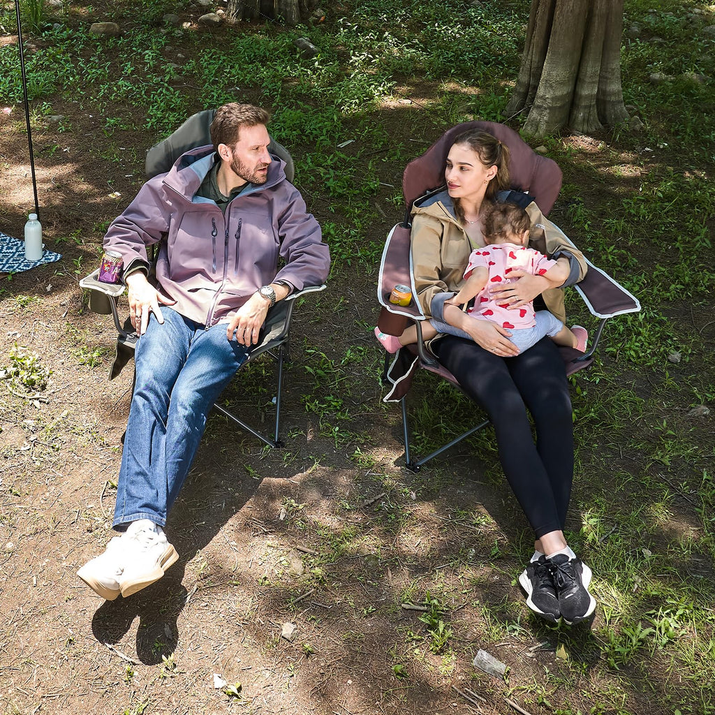 Folding Camping Chairs 2 Pack Green H347376